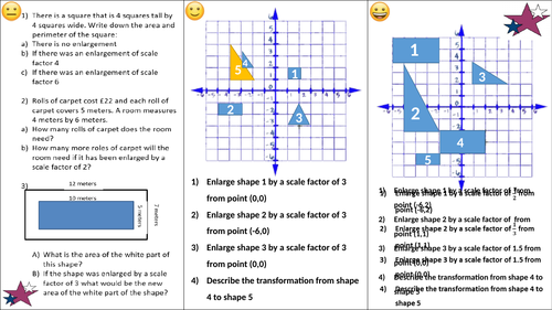 Enlargement Worksheet - lesson 2