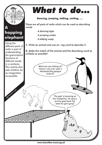 A Hopping Elephant - English Homework - LKS2