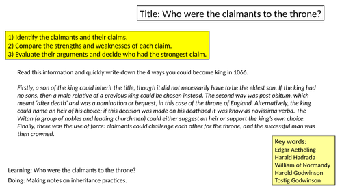 1.3 Claimants to the throne