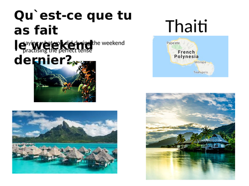 Qu`est-ce que tu as fait  le weekend dernier?