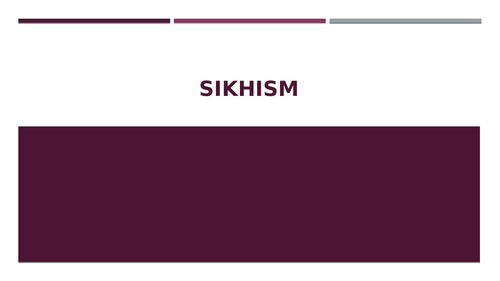 Year 1 Sikhism activity