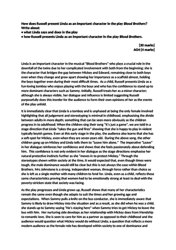 grade 9 english literature essay example