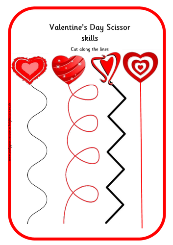Valentines Day Scissor skills