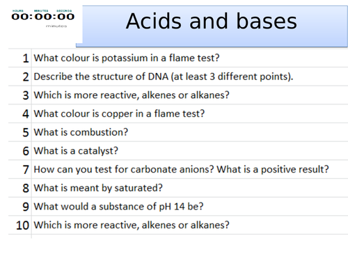 Topic 4 acids and bases Chemistry GCSE AQA