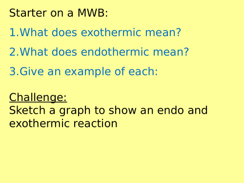 GCSE OCR Gateway C3 Chemistry - Reaction Profiles