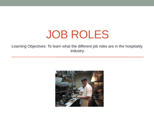 Job Roles in Hospitality