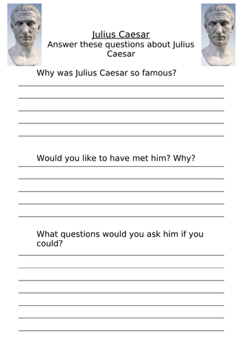 Julius Caesar Homework/Activity Sheet KS2