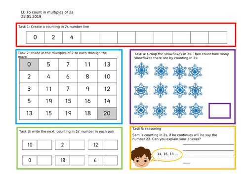 counting in 2s and 5s