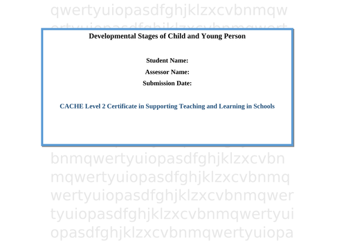 Developmental Stages birth -19 years