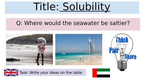 KS3 Solubility lesson