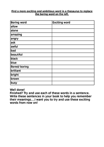 11 worksheets on improving vocabulary teaching resources