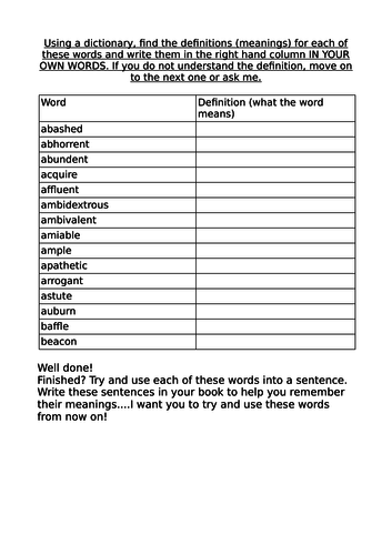 vocabulary teaching resources