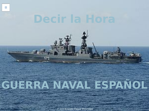 Telling Time Spanish PowerPoint Battleship Game