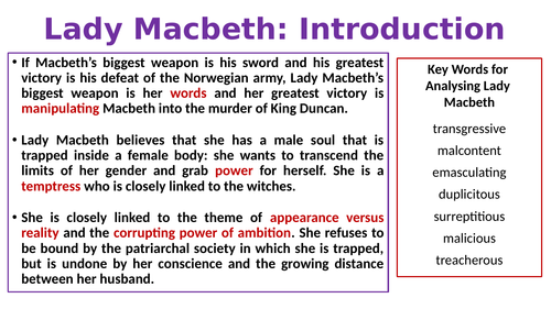 Exploring Lady Macbeth: GCSE Revision