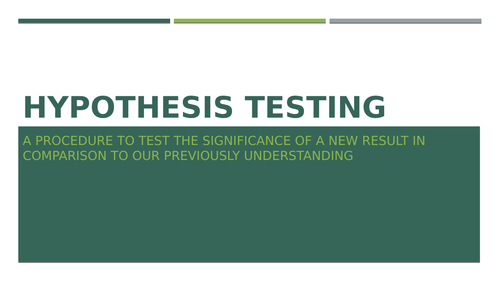 Hypothesis Testing