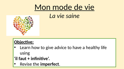 La vie saine AQA GCSE