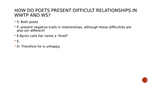 Relationships Poetry GCSE When We Two Parted Winter Swans  Comparison