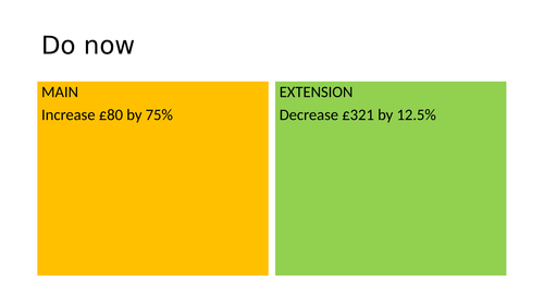 percentage increase and decrease