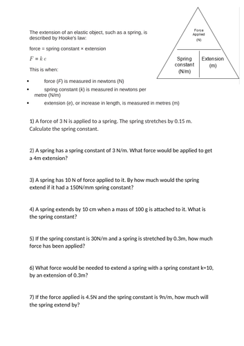 P10.8 Forces and Elasticity