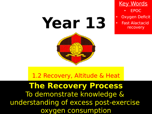 OCR A LEVEL PE- EPOC & Recovery