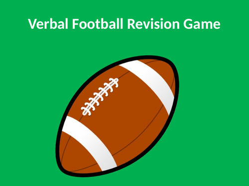 Verbal Football Revision Game Template