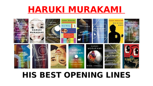Haruki Murakami - His Best Opening Lines (Powerpoint , Word & Video)