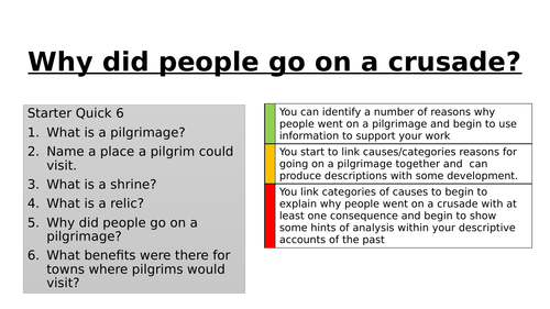 Why go on a Crusade?