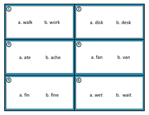 English Pronunciation & Listening: Minimal Pairs Task Cards (ESL/EFL/ELA)