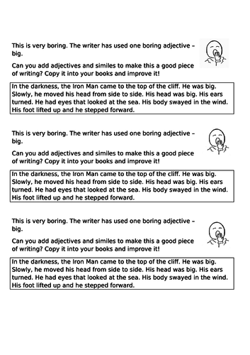 Iron Man adjectives and similes