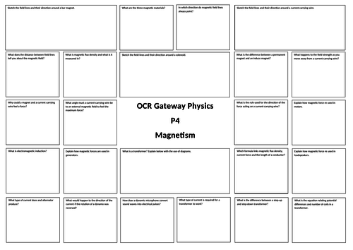 OCR P4 Revision Broadsheet