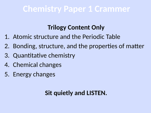 AQA Chemistry Trilogy