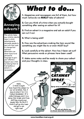 Advertising worksheet pdf picture