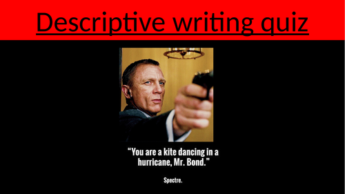 Descriptive Writing Quiz - GCSE English Language