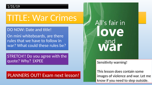 KS3 - War Crimes