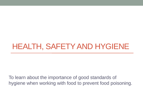 Food Safety and Hygiene within hospitality