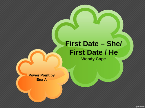 Edexcel GCSE Relationship Poetry First Date she first date he - annotated