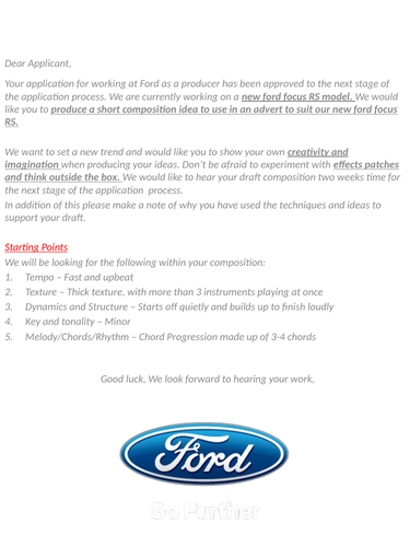 Music Composition Scenario's