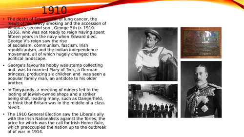 Basic powerpoint presentation of the life and reign of George 5th.