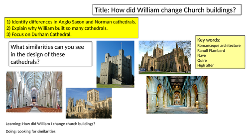 How did William I change church buildings?