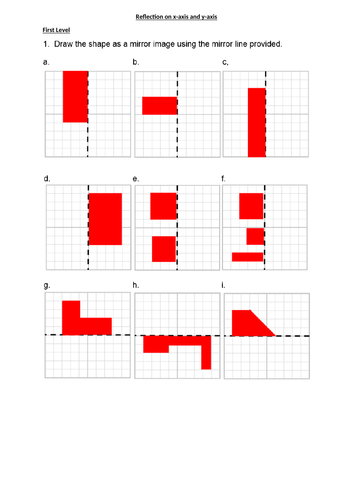 Reflection on x-axis and y-axis - TRANSFORMATIONS