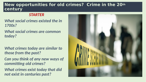 Did crime change in the 20th century?