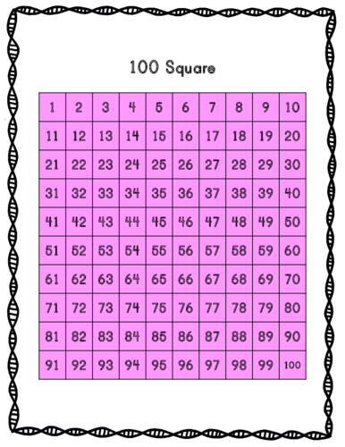 100 squared different colours | Teaching Resources