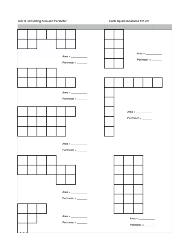 year 3 calculating area and perimeter teaching resources