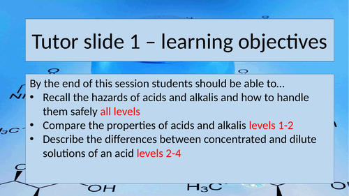 Acids and alkalis Activate 1 KS3 year 7 - suitable for non-specialists
