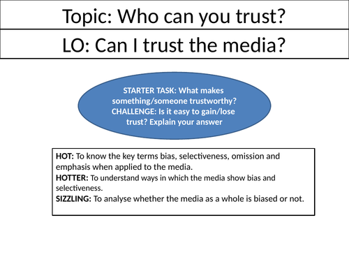 Can I trust the media? - Full Lesson - Ethics/RE/RS