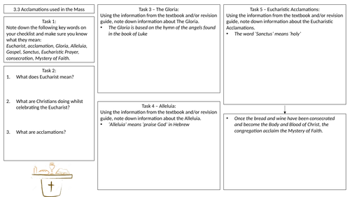 AQA B GCSE - 3.3 - Acclamations used in the Music