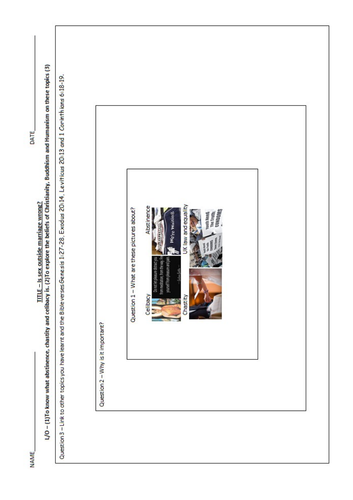 AQA / EDUQAS - Relationships and Marriage. What are Christian, Buddhist and Humanist views?