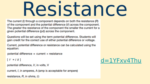 Electrical Resistance GCSE