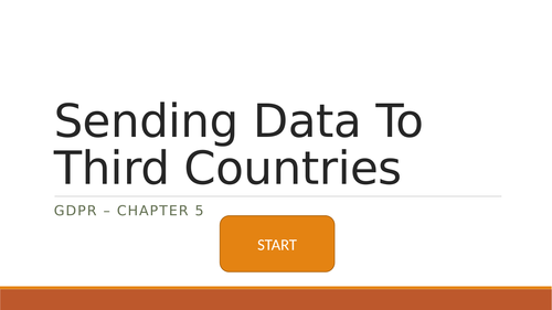 GDPR - Sending Data to Third Countries