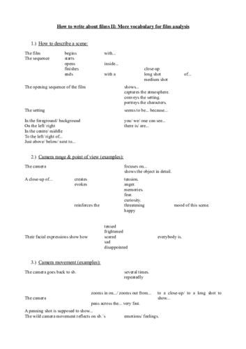 Film scene analysis